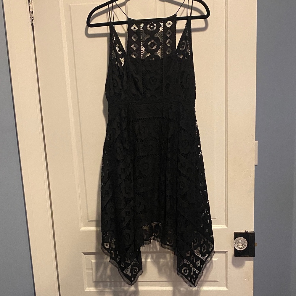 Free People Black Lace Dress